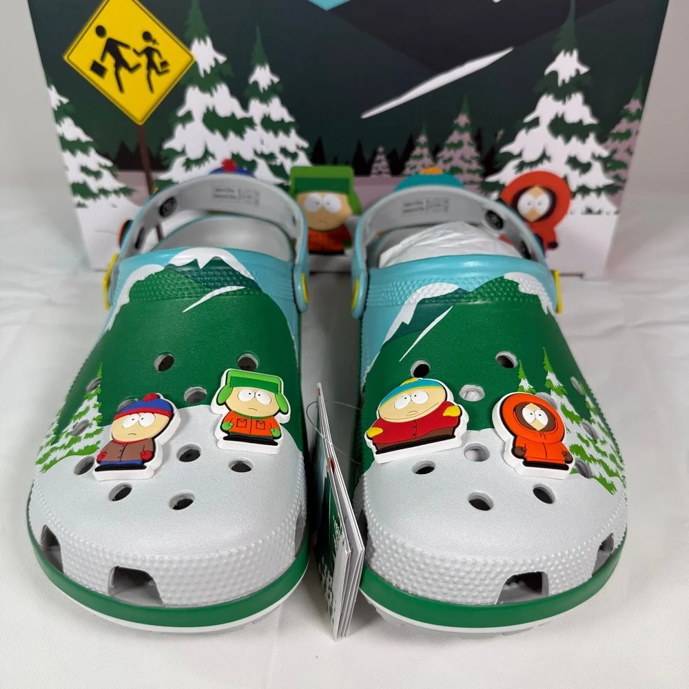 Crocs South Park Classic Clog Multi Green Blue White 211509-90H Mens 8 Womens 10